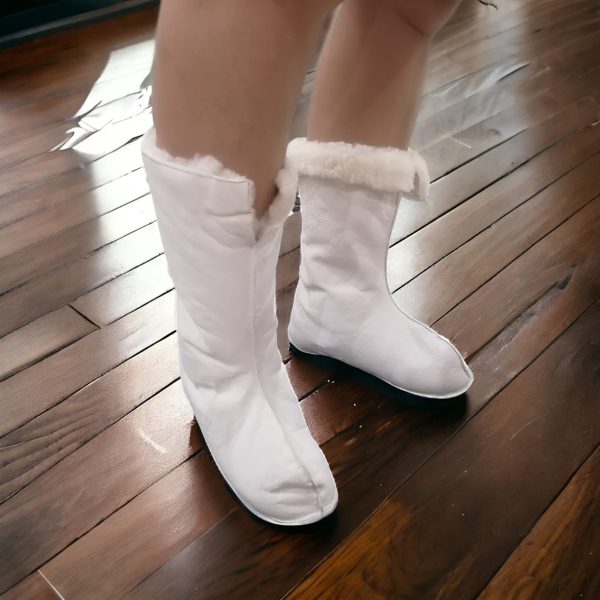 Premium Comfort: White Australian Sheepskin Boot Liners.