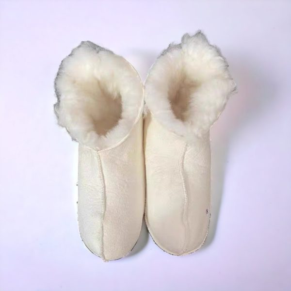 Sustainable Comfort: White Shearling Boot Socks