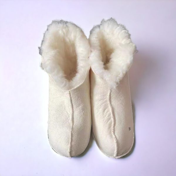 Winter Warmth: White Comfortable Shearling Boot Socks