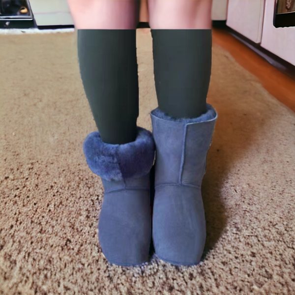 Pamper Yourself in Comfort: Dark Blue Slipper Booties