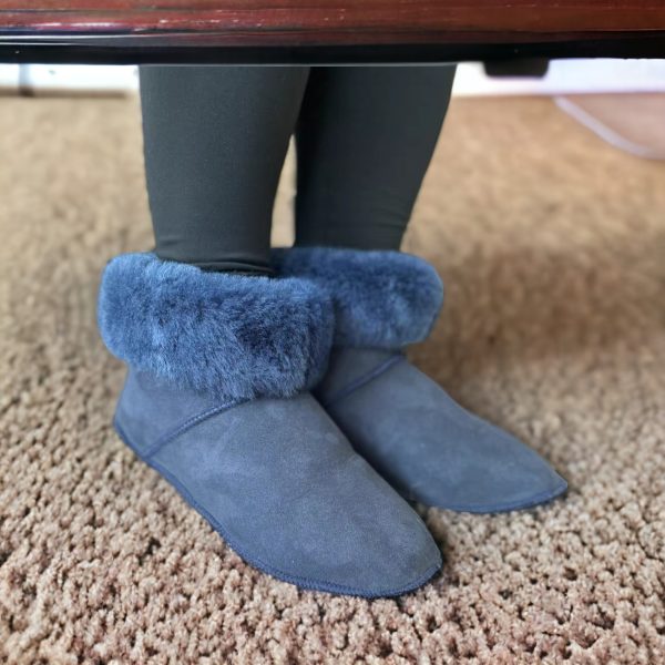 Ankle Freedom, Warmth Combined: Dark Blue Booties.